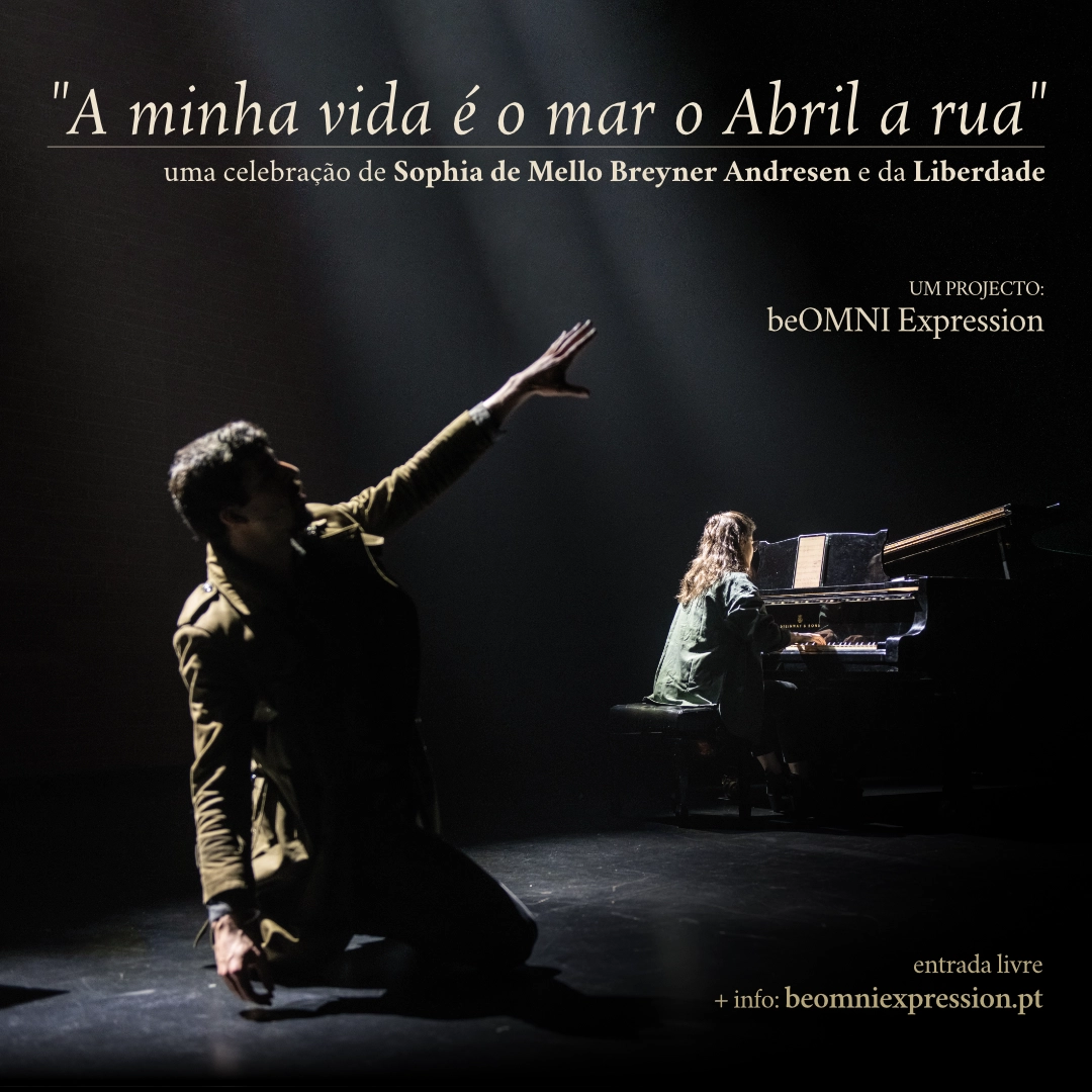 A minha vida é o mar o Abril a rua - show poster at Graciosa island, Azores